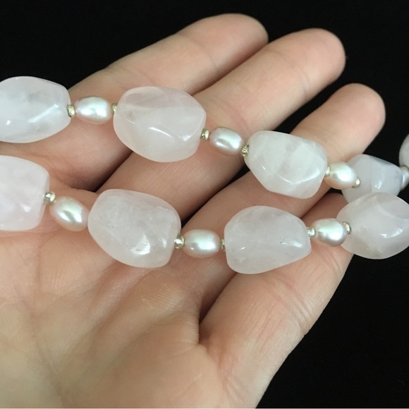 Vintage Sterling Silver Gemstone Necklace - Picture 3 of 6